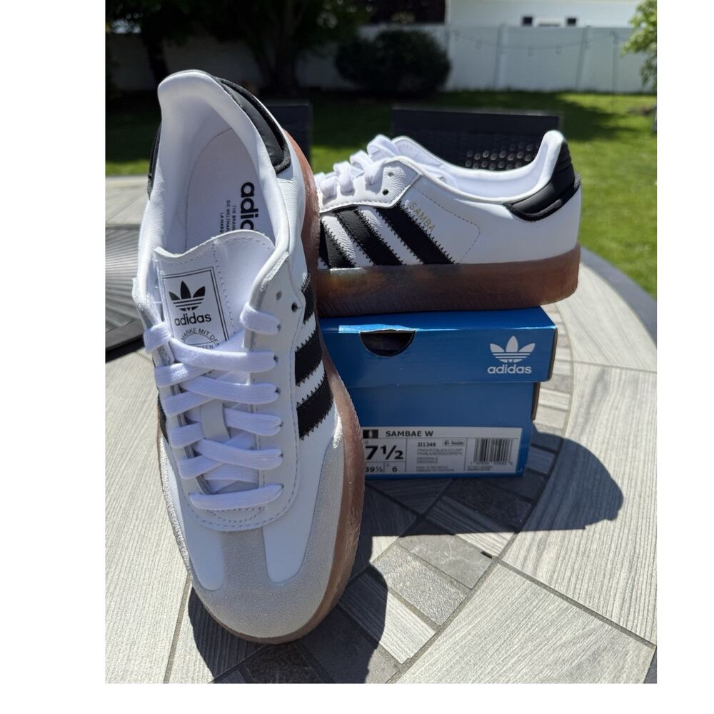 adidas Sambae White Black Gum JI1349 – Women’s – Brand New w/ Box